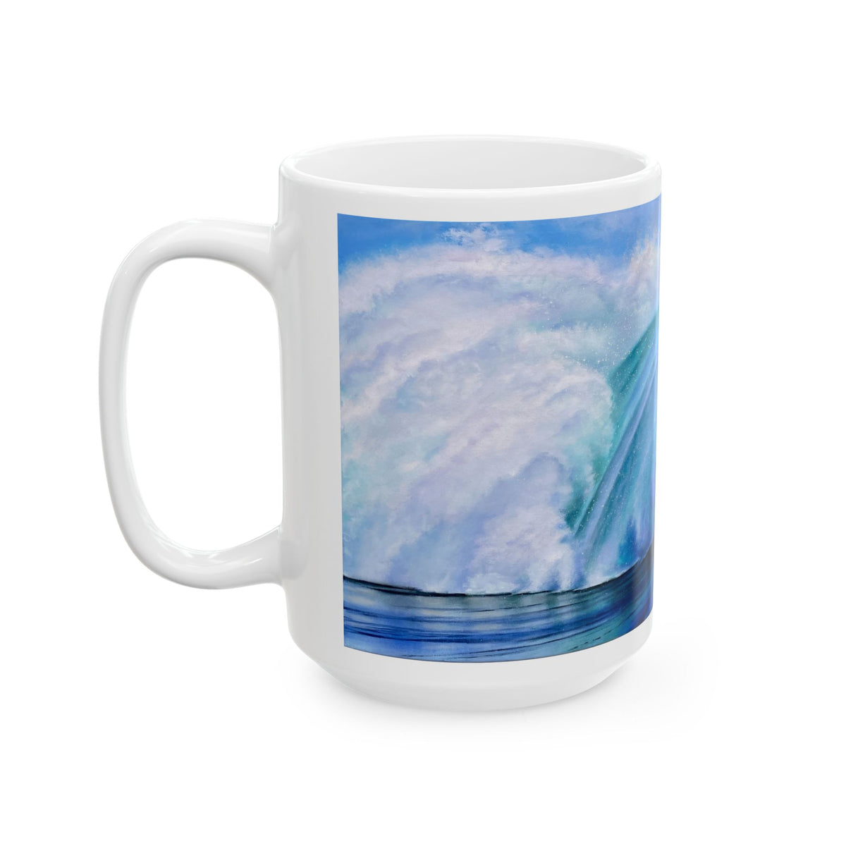 Ceramic Mug, (11oz, 15oz) Green Thunder