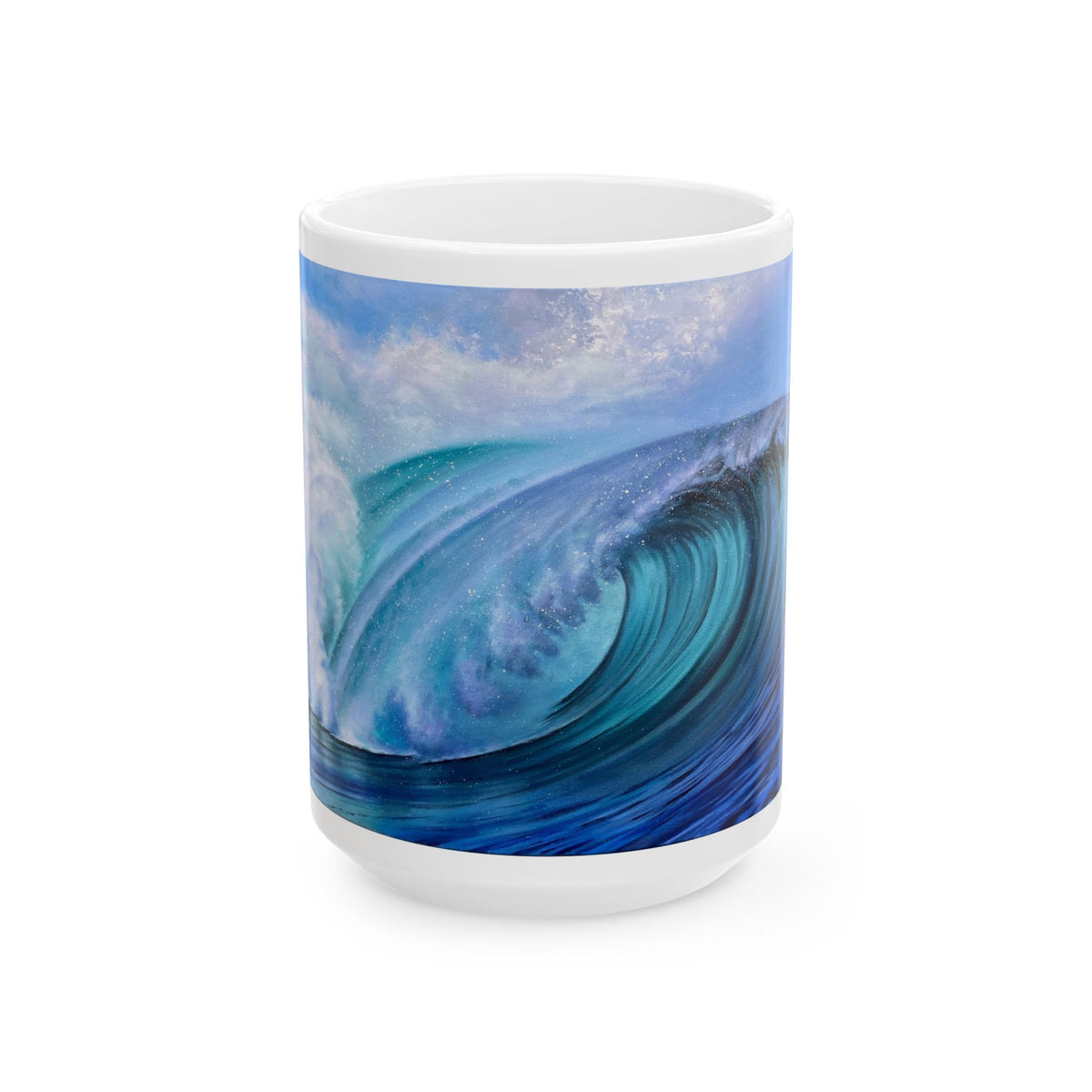 Ceramic Mug, (11oz, 15oz) Green Thunder