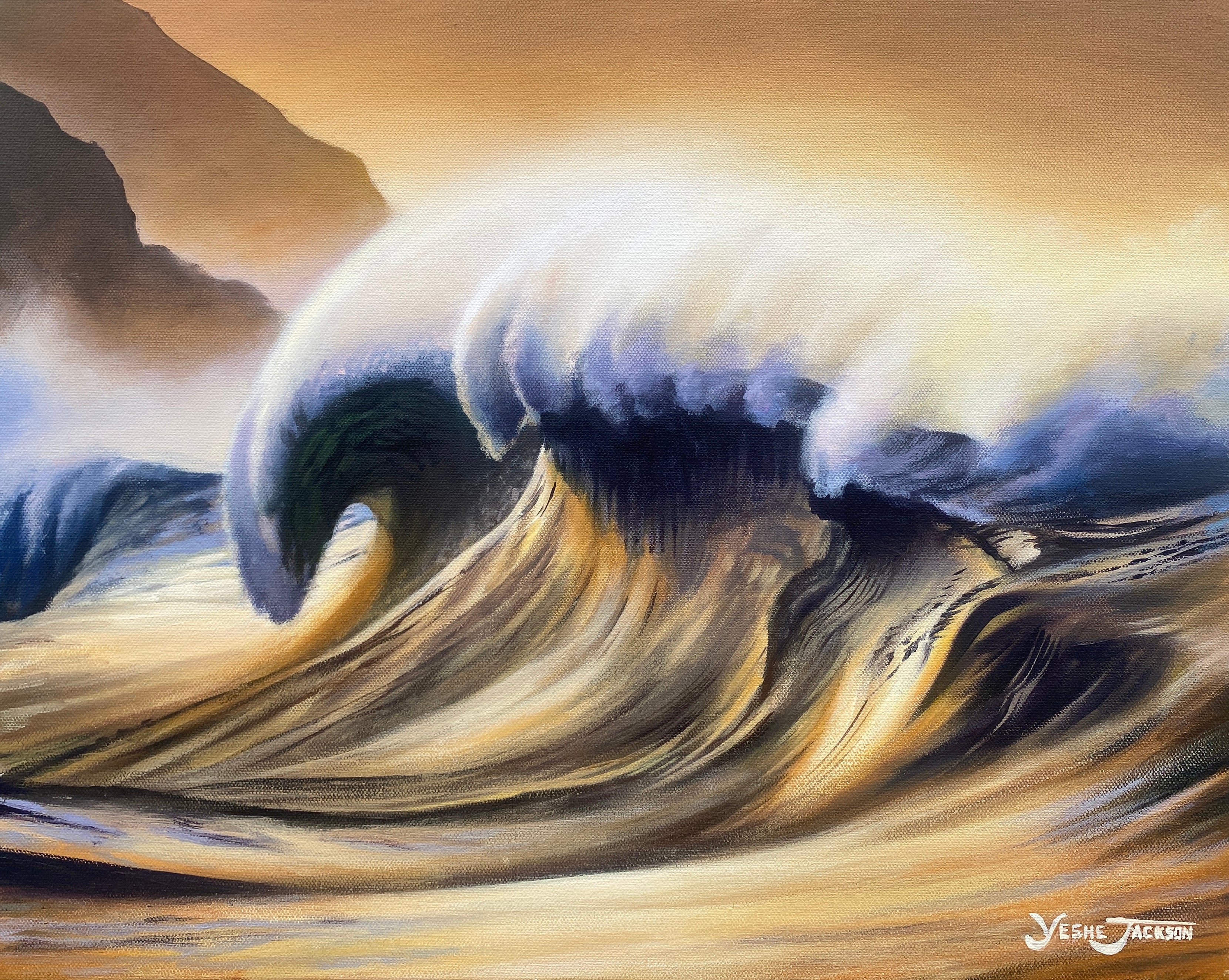 Copper Kiss, acrylic on canvas 16x20 inches