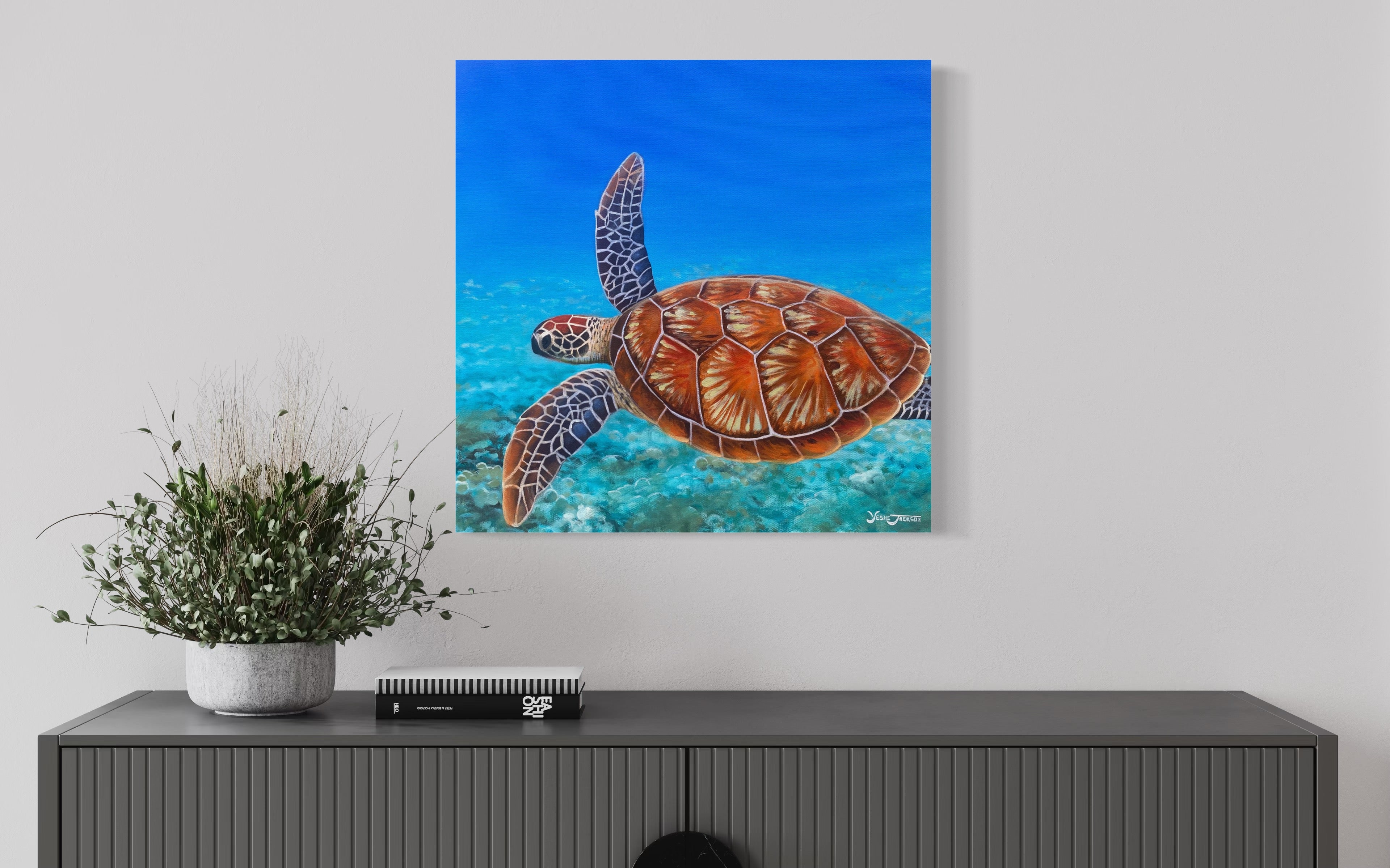 Float Free, acrylic on canvas 20x20 inches