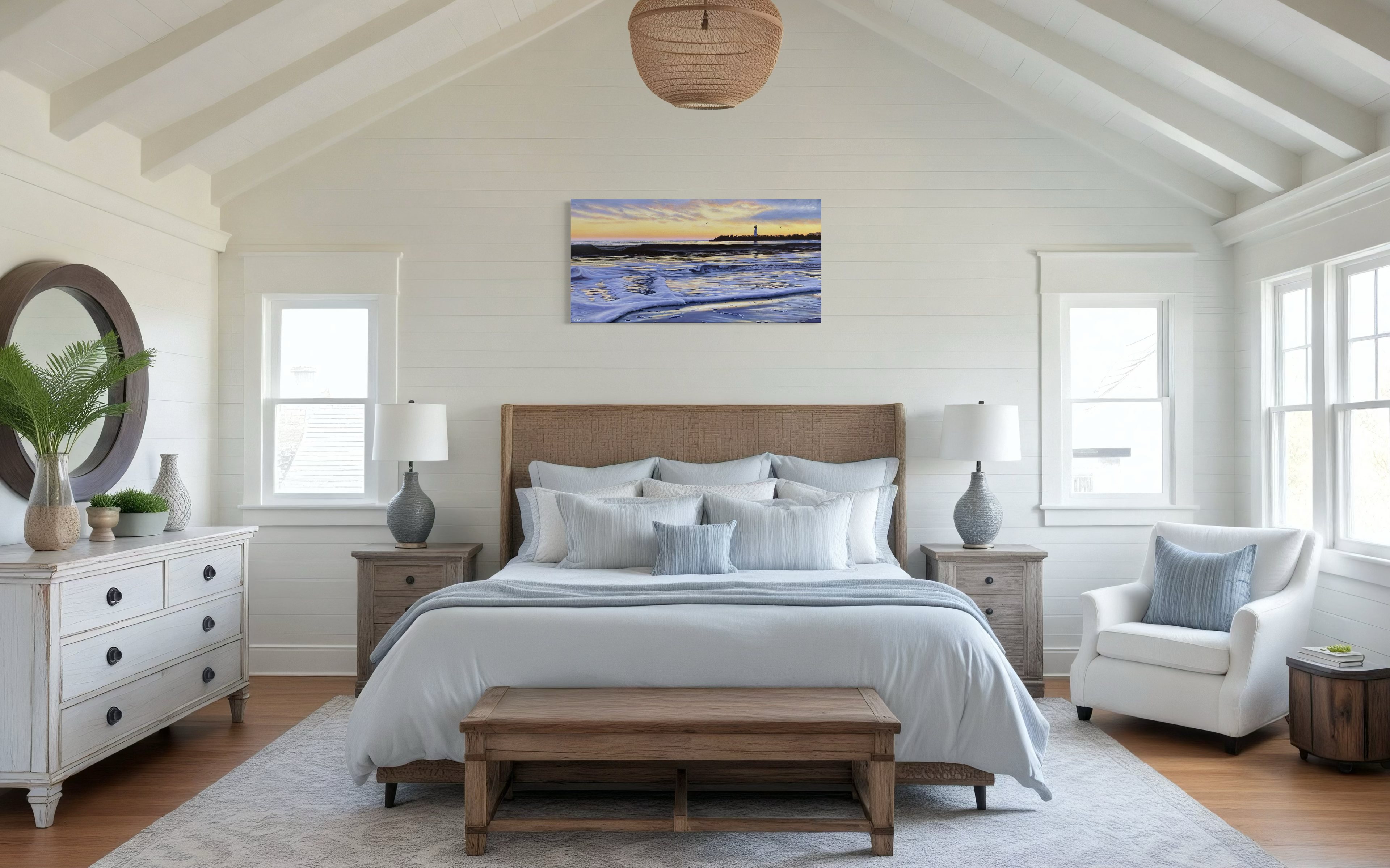 Golden Distance, acrylic on canvas 24x48 inches
