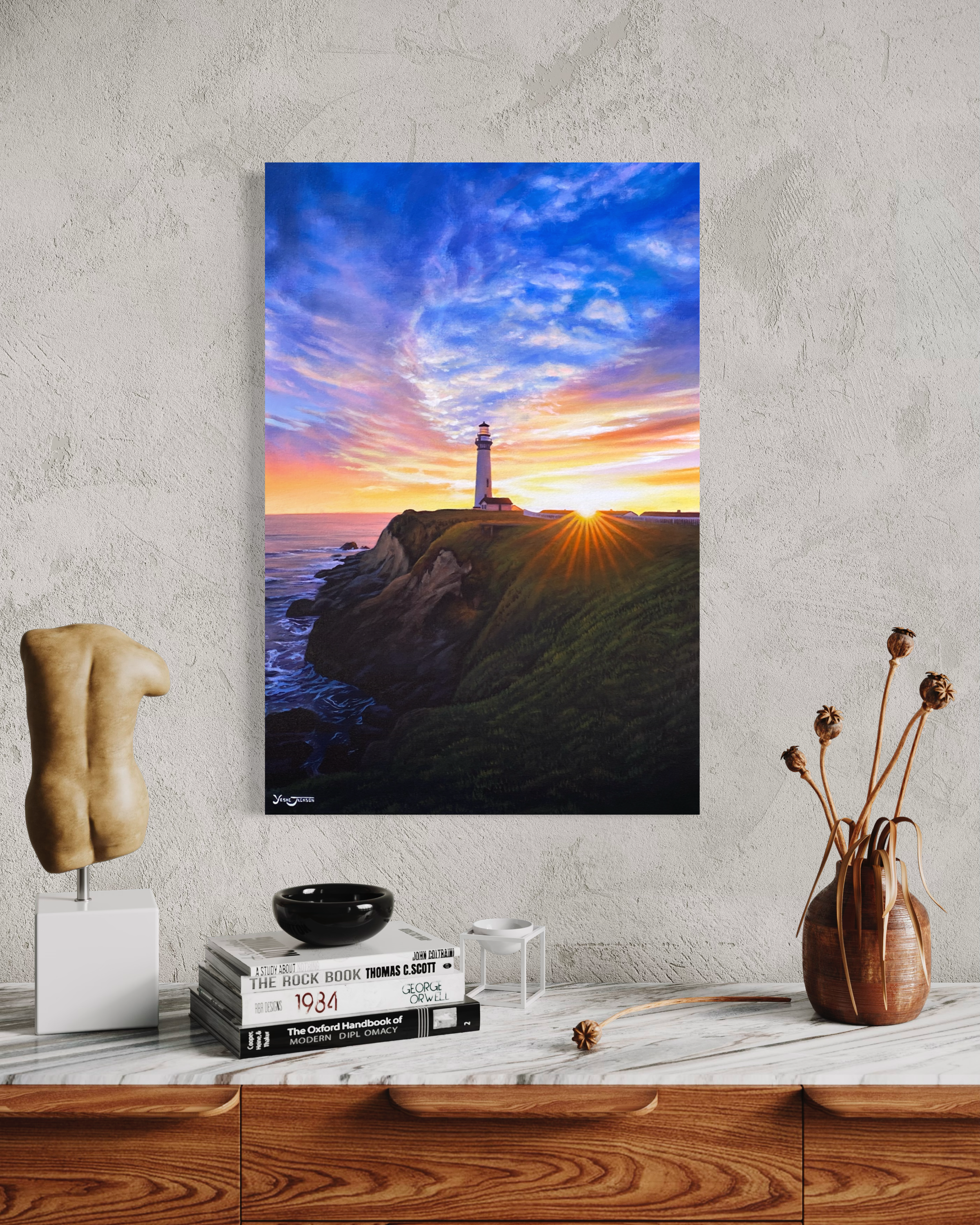 Pigeon Point Perfection, acrylic on canvas 24x36 inches