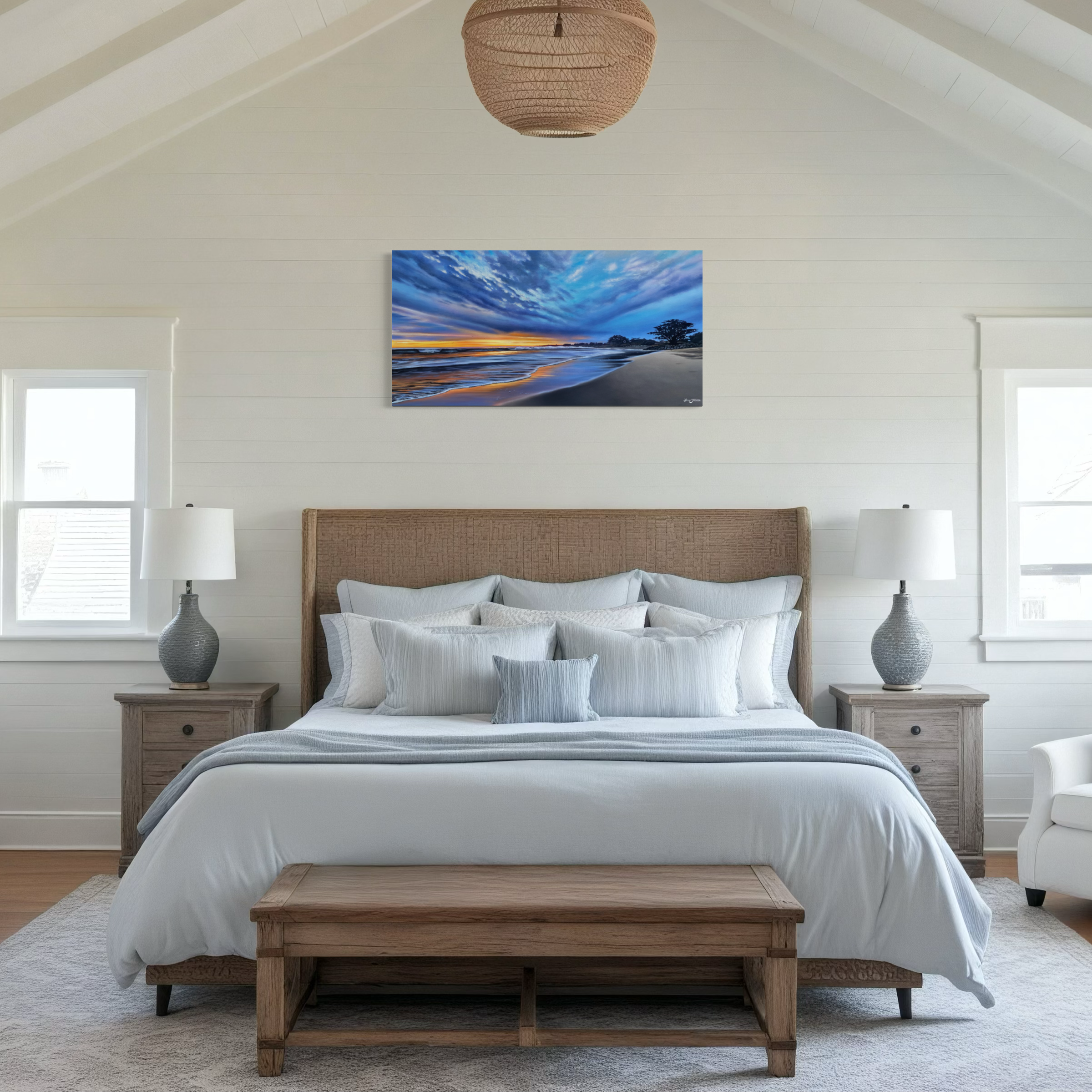 20th Ave Twilight, acrylic on canvas 24x48 inches