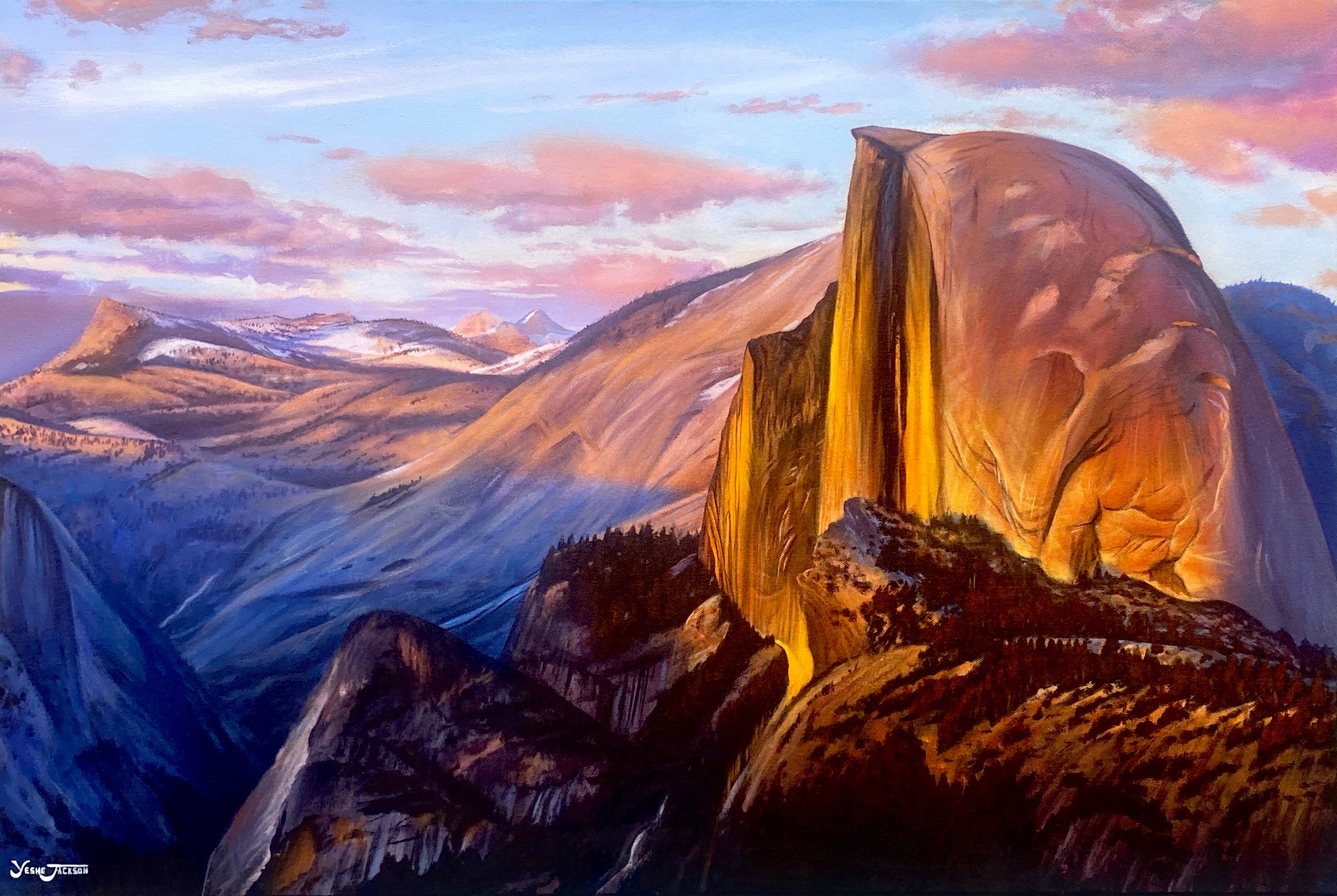 Yosemite Gold, acrylic on canvas 24x36 inches