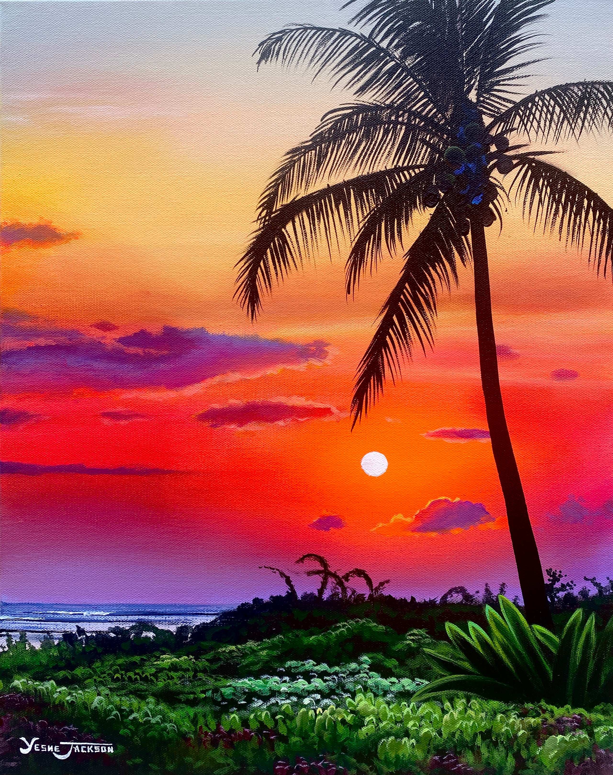 Paradise, acrylic on canvas 20x16 inches