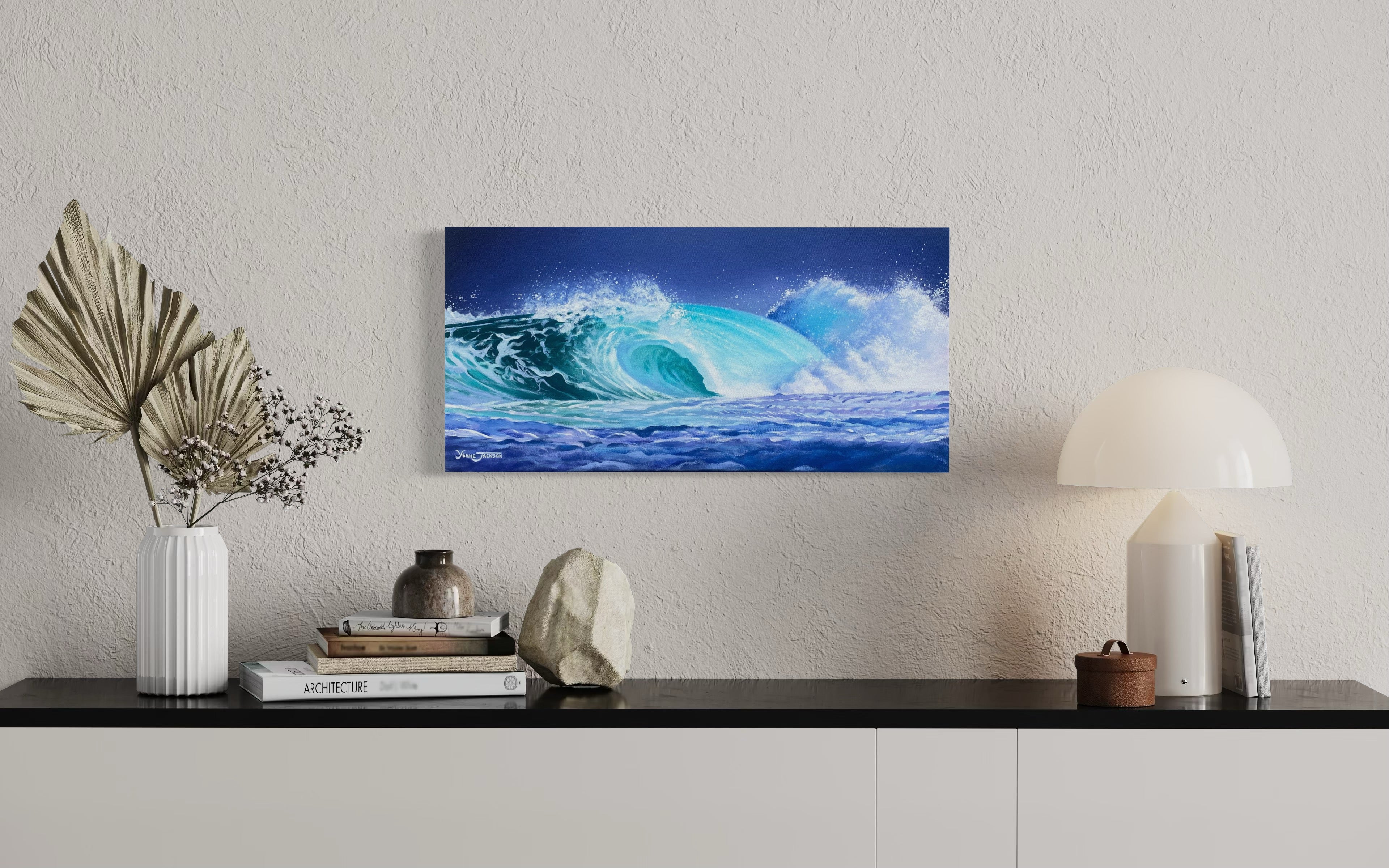 Rolling Thunder, acrylic on canvas 12x24 inches