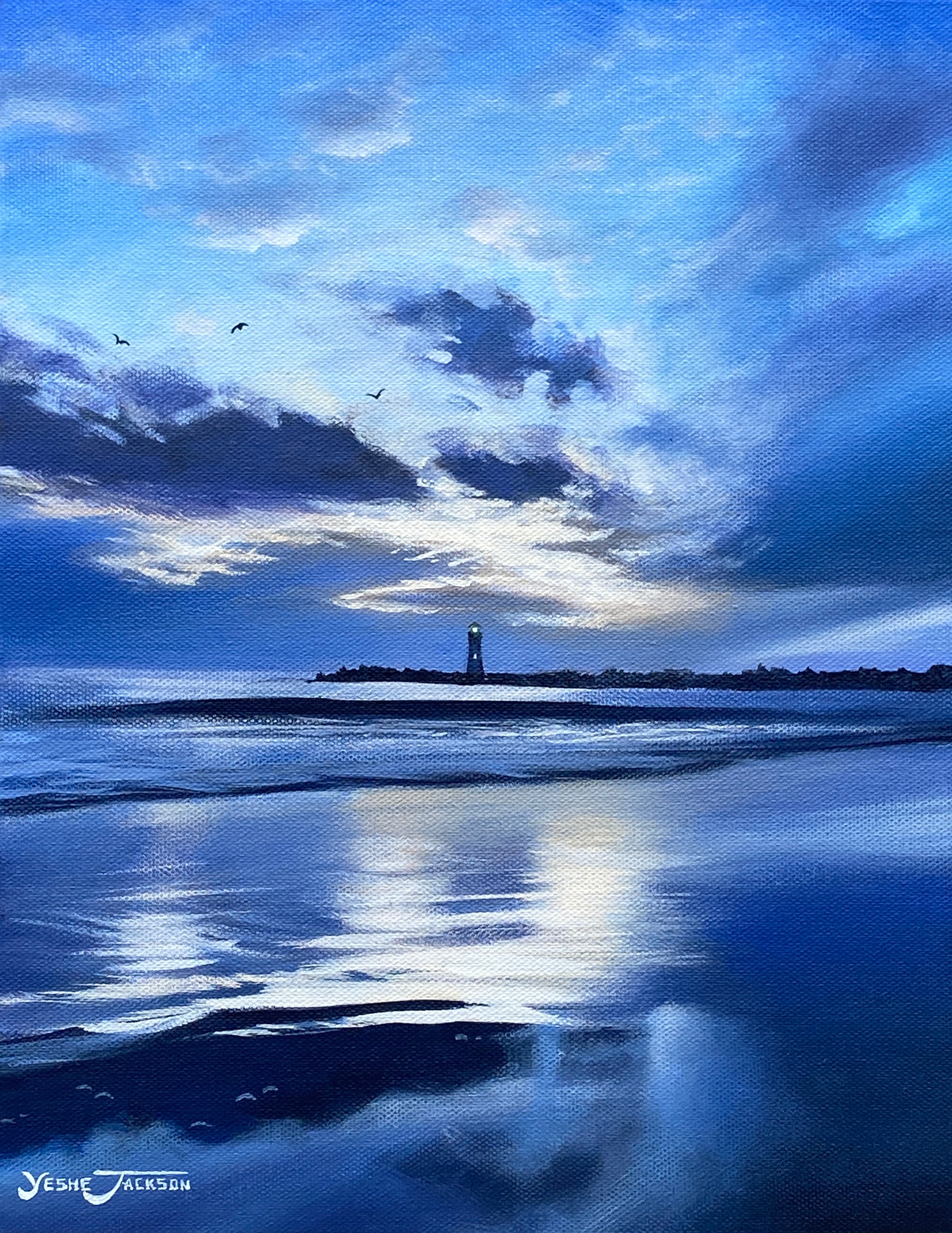 Silver Mood, acrylic on canvas 11x14 inches