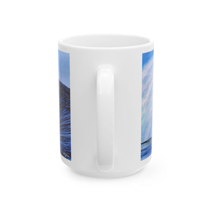 Ceramic Mug, (11oz, 15oz) Green Thunder