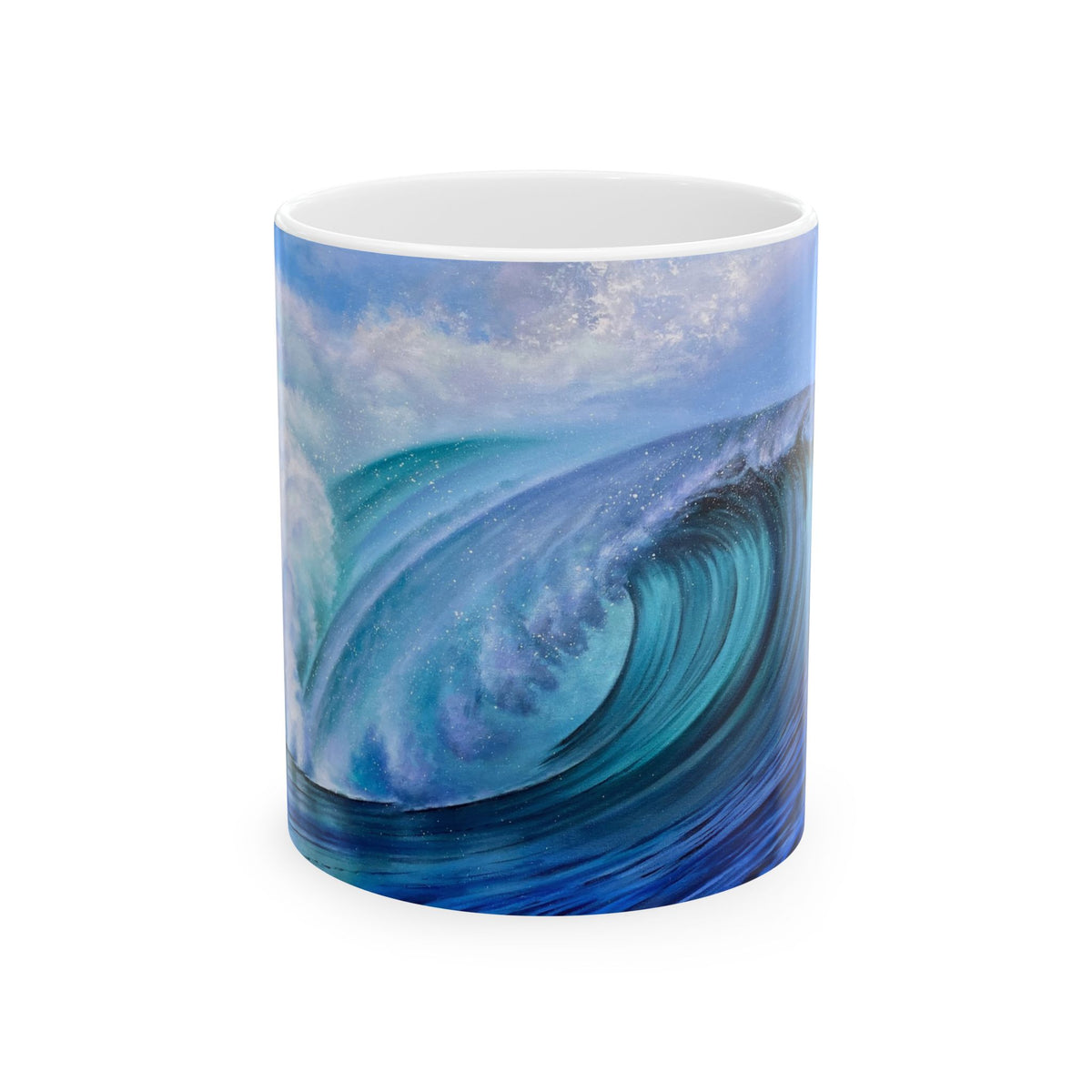 Ceramic Mug, (11oz, 15oz) Green Thunder
