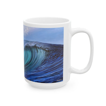 Ceramic Mug, (11oz, 15oz) Green Thunder