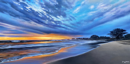 20th Ave Twilight, acrylic on canvas 24x48 inches