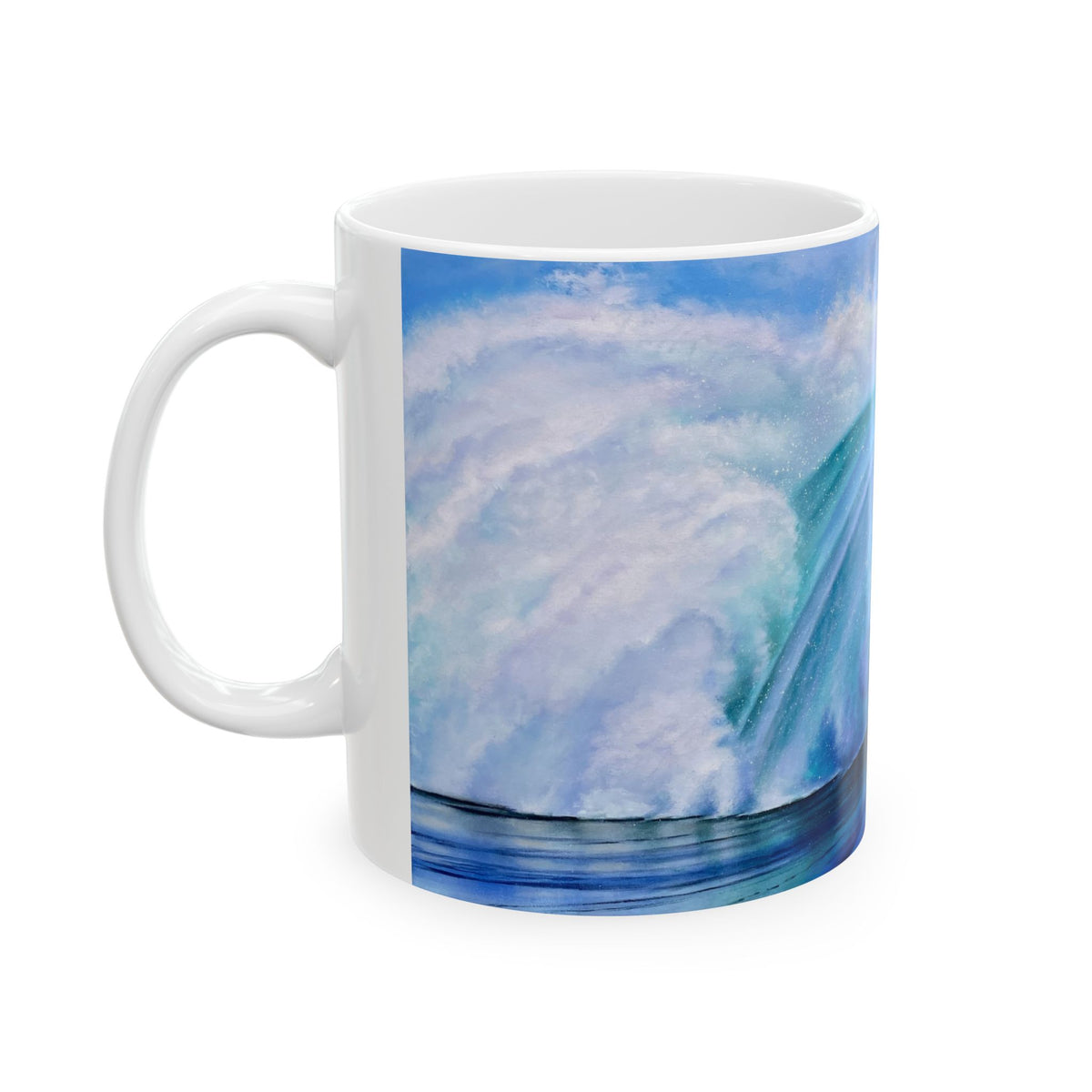 Ceramic Mug, (11oz, 15oz) Green Thunder