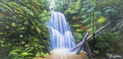 Berry Creek Beauty, acrylic on canvas 12x24 inches