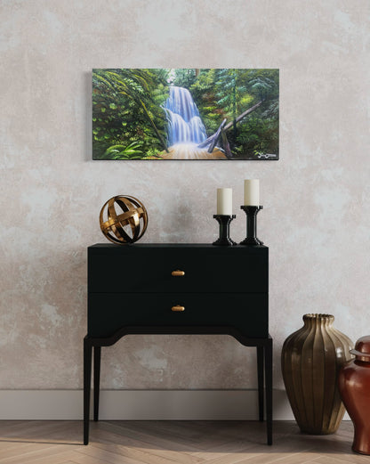 Berry Creek Beauty, acrylic on canvas 12x24 inches