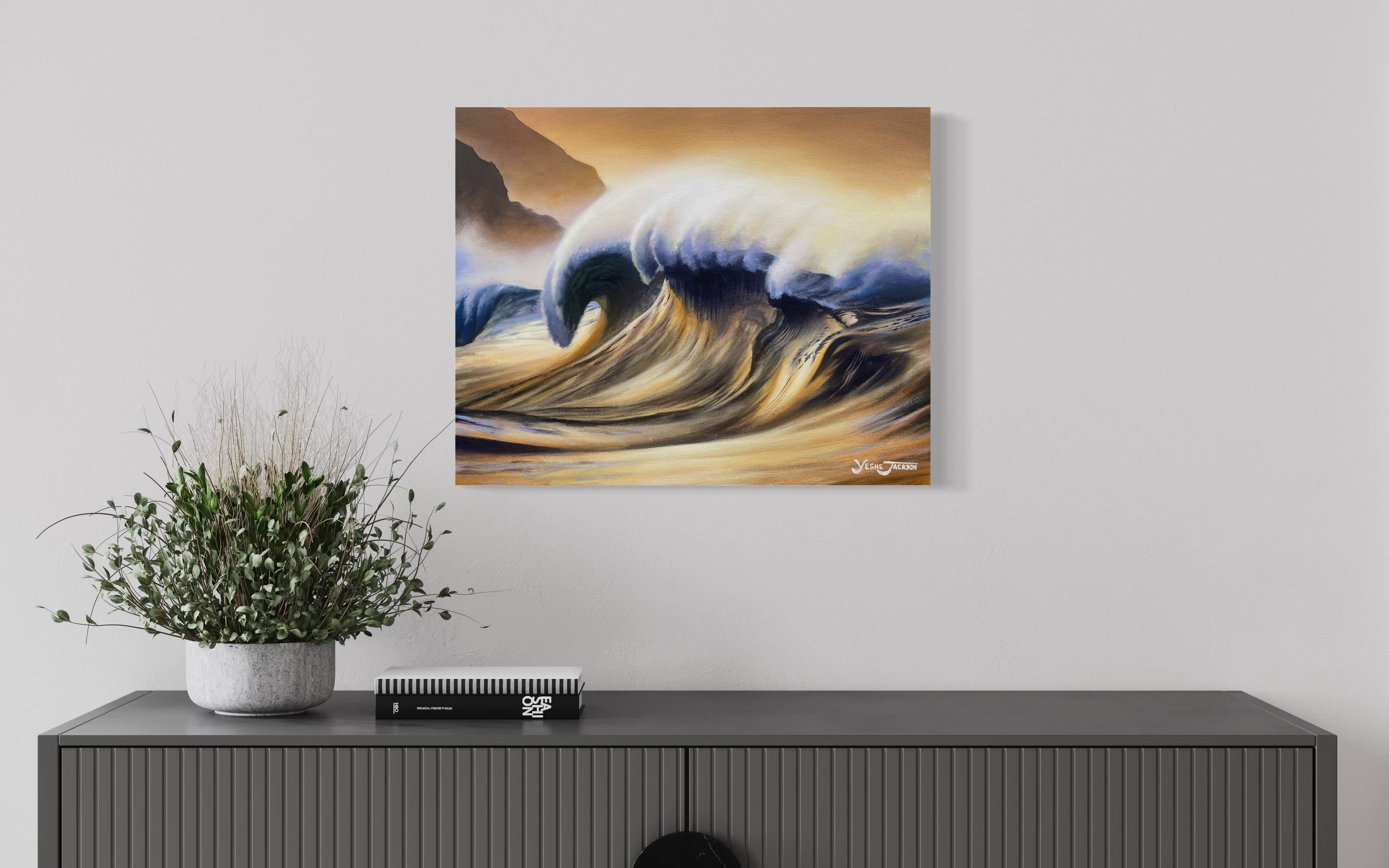 Copper Kiss, acrylic on canvas 16x20 inches