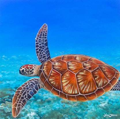 Float Free, acrylic on canvas 20x20 inches