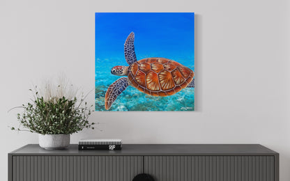 Float Free, acrylic on canvas 20x20 inches