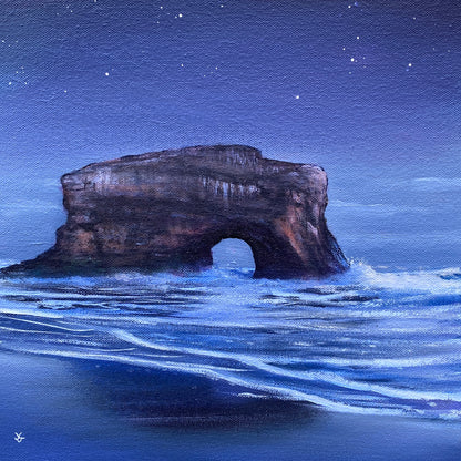 Natural Nocturne, acrylic on canvas 12x12 inches