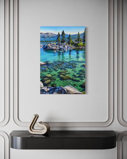 Sand Harbor Summer, acrylic on canvas 24x36 inches