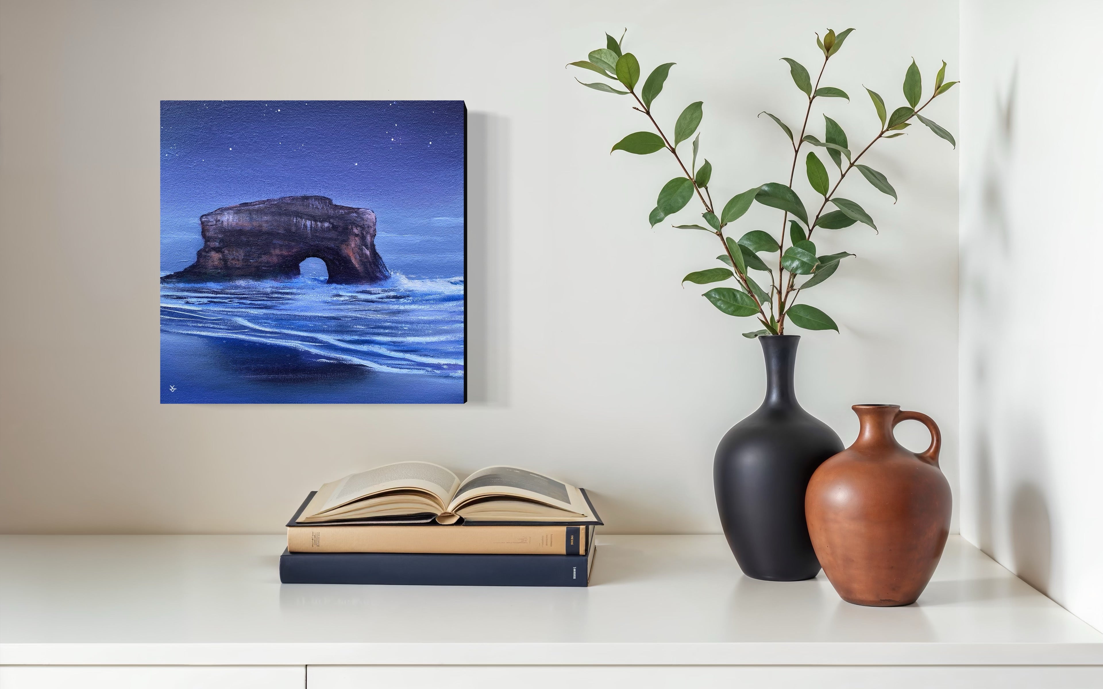 Natural Nocturne, acrylic on canvas 12x12 inches