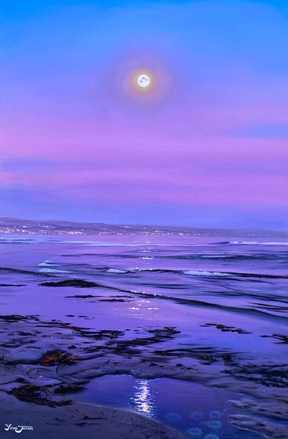 Moonlit Reflections, acrylic on canvas 24x36 inches