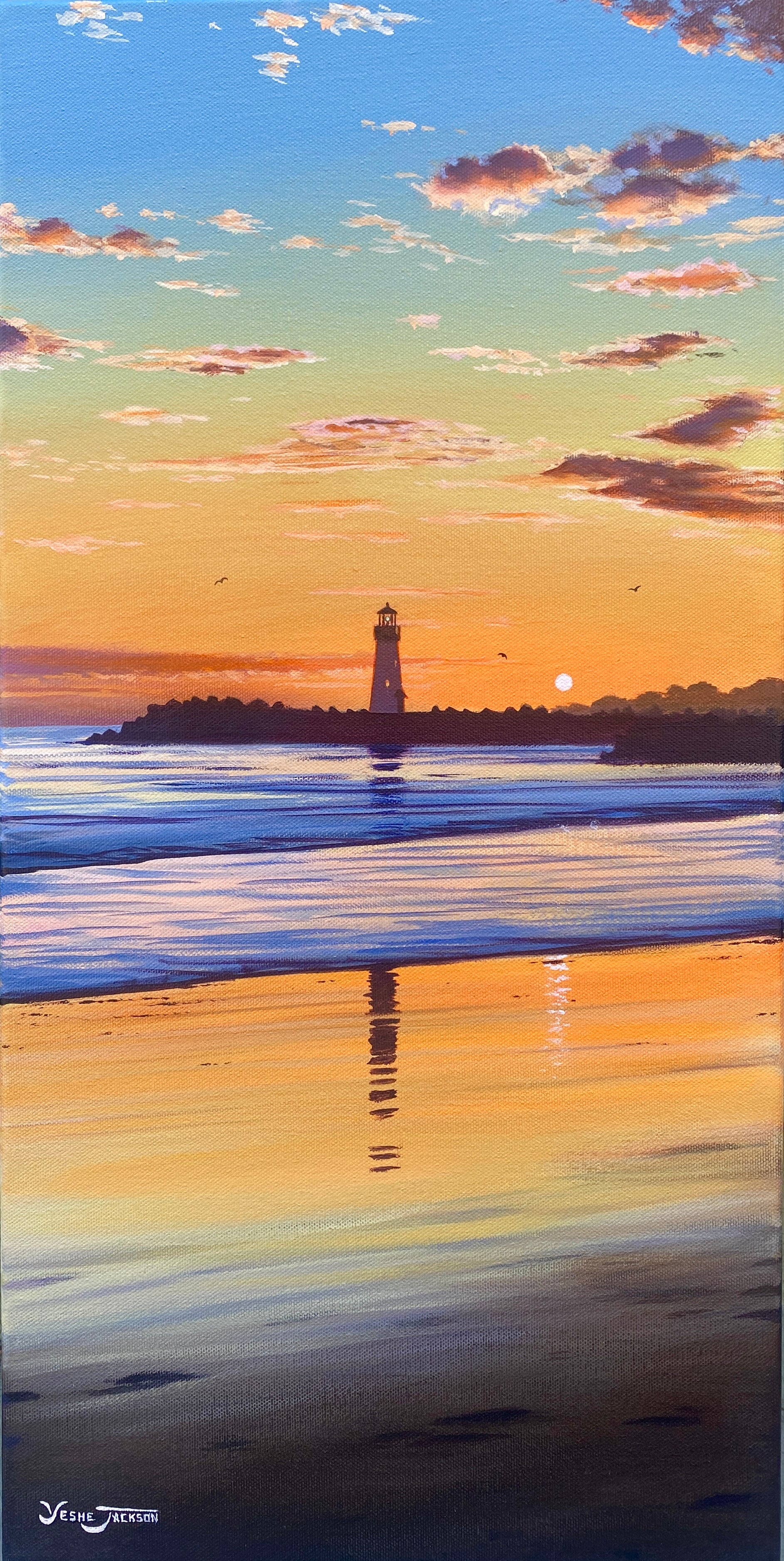 Orange Dream, acrylic on canvas 12x24 inches