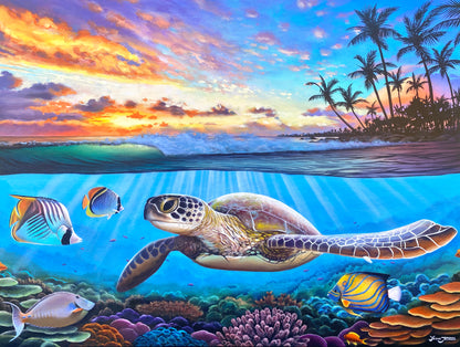 Under the Sea, acrylic on canvas 30x40 inches