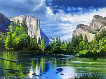 Yosemite Reflections, acrylic on canvas 30x40 inches