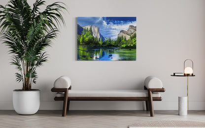 Yosemite Reflections, acrylic on canvas 30x40 inches