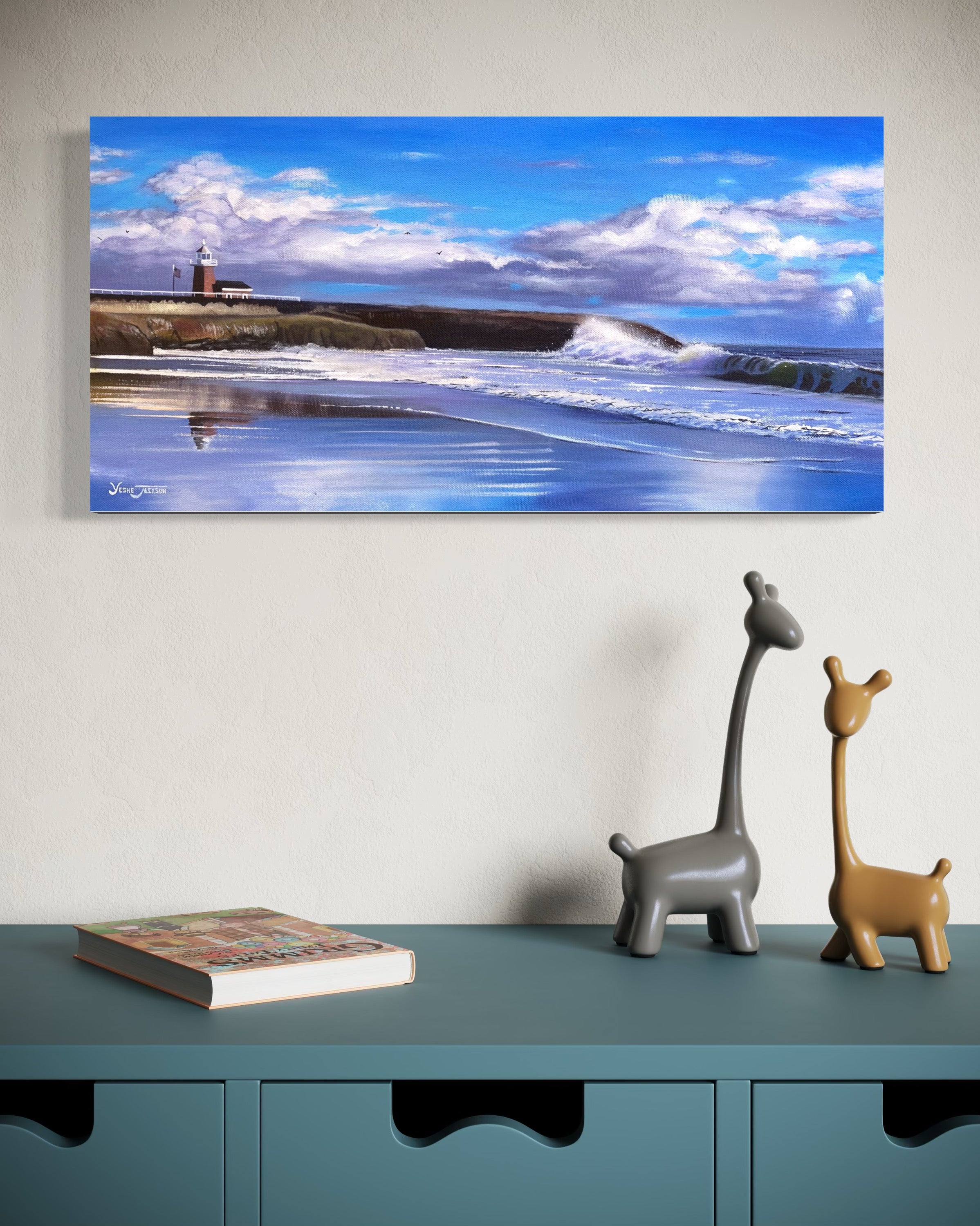 Its Beach Love, acrylic on canvas 12x24 inches