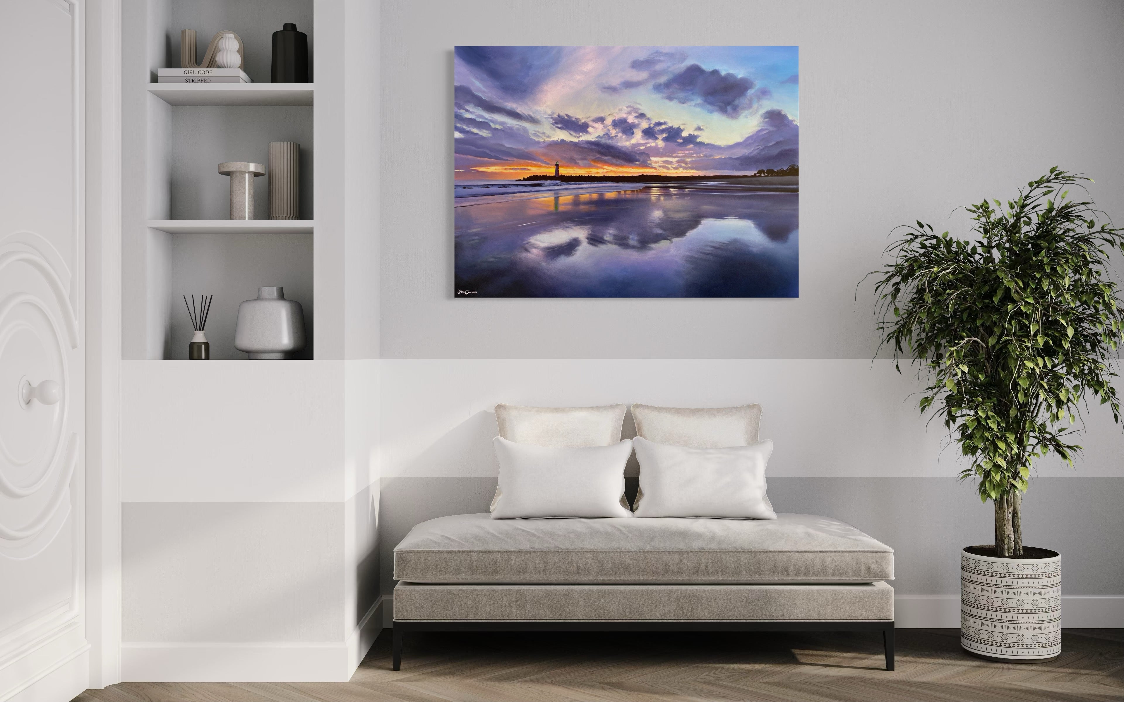 Reflected Splendor, acrylic on canvas 36x48 inches