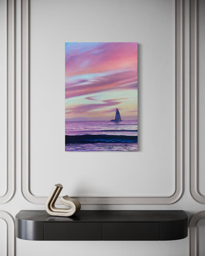 Sailing Into Silence, acrylic on canvas 24x36 inches